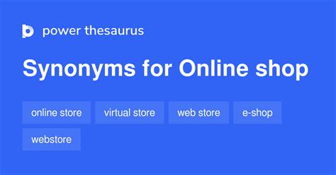 online shop synonym.